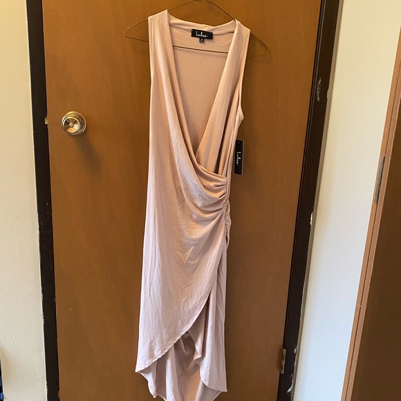 LULUS ALL THE RIGHT MOVES WRAP DRESS (MEDIUM) - Picture 2 of 4